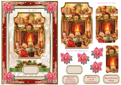 Christmas Fireside Decoupage Topper 2
