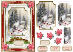 Christmas Scene Decoupage Topper 1