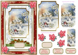 Christmas Snow Scene Decoupage Topper 1