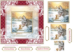 Together at Christmas Vintage Scene Lace Filigree Topper 2