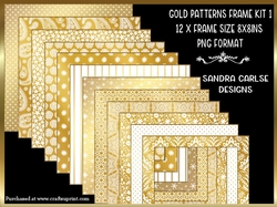 Gold Pattern 12 x Frame Kit 1