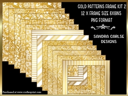 Gold Pattern 12 x Frame Kit 2