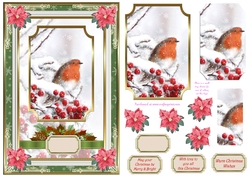 Christmas Snow Robin Decoupage Topper 2
