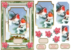 Christmas Snow Robin Decoupage Topper 3