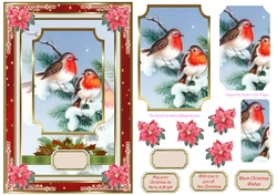 Christmas Snow Robin Decoupage Topper 4