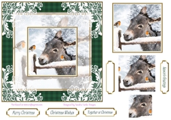 Christmas Vintage Donkey & Robins Lace Filigree Topper 2