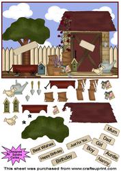 The Garden Shed Decoupage Topper