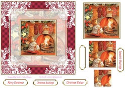 Christmas Stockings 7x7ins Vintage Lace Filigree Topper 1