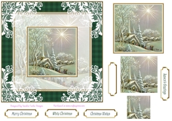 White Christmas 7x7ins Vintage Lace Filigree Topper 3