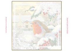 Christmas Vintage Robin Insert 3