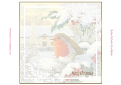 Christmas Vintage Robin Insert 4
