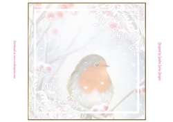 Christmas Vintage Robin Insert 5