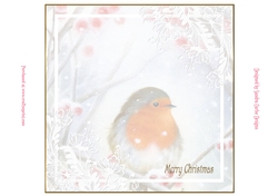 Christmas Vintage Robin Insert 6