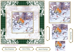 Christmas Vintage Snow is Falling Topper 2