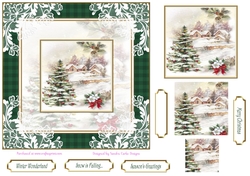 Christmas Tree 7x7ins Topper Lace Filigree