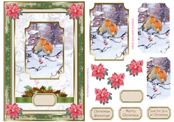 Christmas Robins in the Snow Topper 2