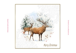Christmas Stag 7x7ins Insert 2