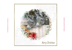 Christmas Donkey 7x7ins Insert 1