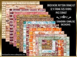 Brickwork Pattern 8x8ins x 12 Frames Kit