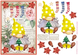 Christmas Decoupage Nordic Gnome Vintage Topper 2