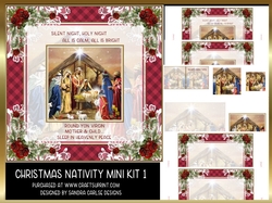 Christmas Vintage Nativity 8x8ins Mini Kit 1