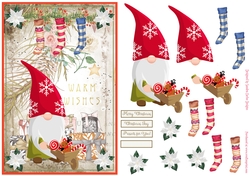 Christmas Decoupage Nordic Gnome Topper 1