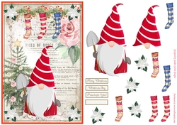 Christmas Decoupage Nordic Gnome Topper 5