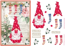 Christmas Nordic Watercolour Gnome Decoupage Topper 16