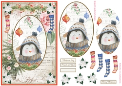 So cute Christmas Animals Decoupage Topper 4