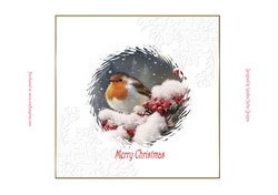 Christmas Red Robin matching 7x7ins Insert 1
