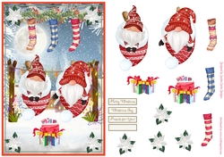 Cosy Christmas Gnomes A5 Decoupage Topper 1