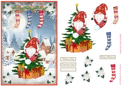 Cosy Christmas Gnomes A5 Decoupage Topper 3
