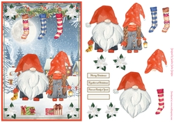 Christmas Gnome Family A5 Decoupage Topper 2