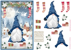Christmas Wonderland Gnome Decoupage Topper 1