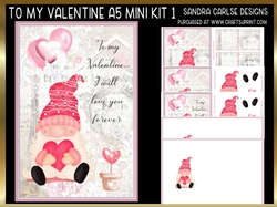 To My Valentine Decoupage Mini Kit 1