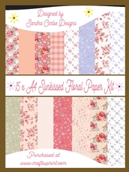 Sunkissed Floral 15 x Background A4 Paper Kit