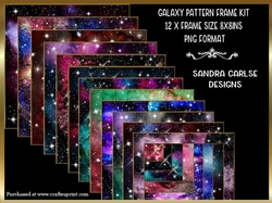Galaxy 8x8ins x 12 Frames Kit