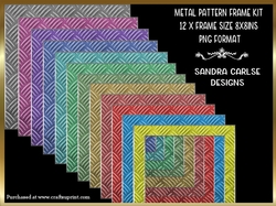 Metal 8x8ins Pattern 12 x Frames Kit
