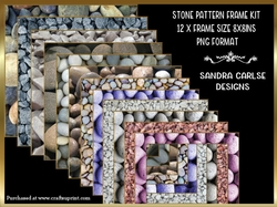 Stone 8x8ins Pattern 12 x Frames Kit