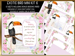 Exotic Bird Decoupage Mini Kit 6