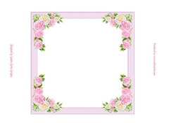 Floral Corner 7x7ins Blank Insert 1