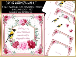 Day of Happiness 7x7ins Decoupage Mini Kit