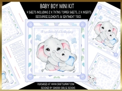 Baby Boy 7x7ins Decoupage Mini Kit