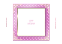 Birthday Pink 7x7ins Insert 1 to match cup1109020_719