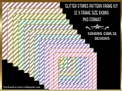 Glitter Pattern 12 x 8x8ins Frames Kit 