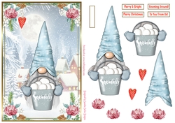 Christmas Gnome Decoupage A5 Topper 8