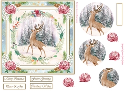 Christmas Wonderland Scene 7x7ins Decoupage Topper 4