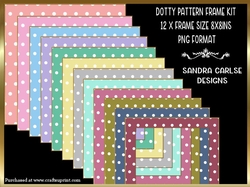 Dotty Pattern 12 x 8x8ins Frames Kit