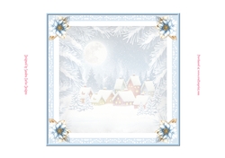 Christmas Scene 7x7ins Blank Insert