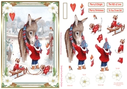 Christmas Gift of Love Decoupage A5 Topper